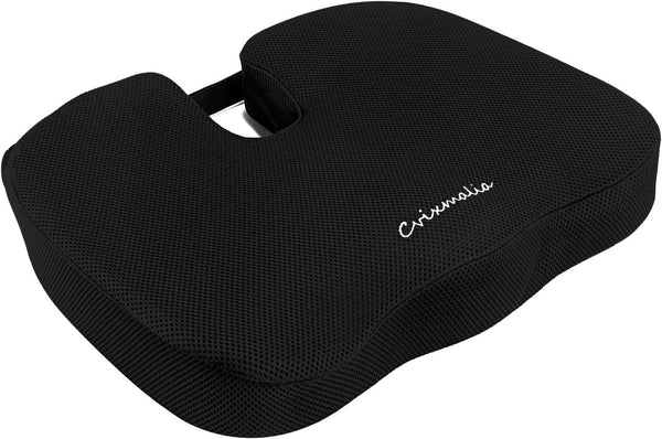 Cvixmalia Seat Cushion Premium Memory Foam Non-Slip Coccyx Tailbone Cushion for Office Chair,