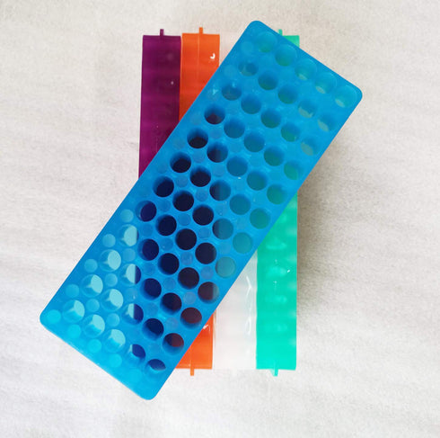 Tube Rack Double Panel, 60 Positions Polypropylene for 0.5ml-2ml Microcentrifuge Tubes, Pack of 5