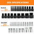 Nut and Bolt Thread Checker, 44 Male/Female Gauges for 23 Inch & 21 Metric Sizes