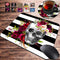 Gaming Mouse Pad and Coasters Set, Skull Flower Mousepad, Non-Slip Rubber Rectangle Mouse Pad