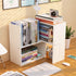 infini Desktop Bookshelf, White Wooden Adjustable Display Shelf for Office Storage, Multifunctional Small Bookshelf