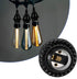 E26/ E27 E26 200 Bulbs (8PACK) Black Light Sockets, Retro Edison Lamp Holder with Medium Screw, Heat Resistant Standard