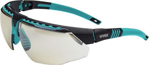 Honeywell Uvex Avatar Safety Glasses, Teal Frame with SCT-Reflect 50 Lens & Anti-Scratch Hardcoat