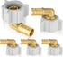 5-Pack PEX Fittings, 1/2" Pex x 1/2" Female NPT Swivel Elbow, Brass Crimp Fitting