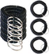Smanzu 10 Pieces Colorful Wrist Coil Keychain Wristband Spiral Key Ring Bracelet Key