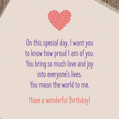Prime Greetings Happy Birthday Card for Daughter - Eco-Friendly, Made in America, 5in x 7.75in, Protective Mailer