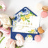 Summer 24 Pack Whaline Blue Lemon Floral Thank You Cards Bulk Watercolor Flower Lemon Thank You Note Card with Stickers