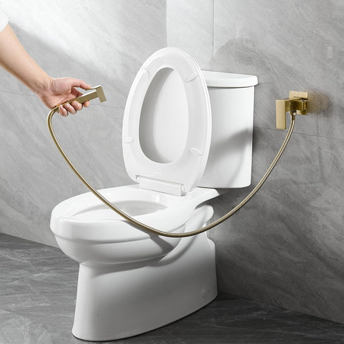 Set Homevacious Bidet Sprayer for Toilet Adjustable Water Pressure Square Brass Bidet Attachment for Feminine Pets