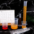 23Pcs Plastic Graduated Cylinders Beakers Set, 6 Clear Cylinders 25/50/100/250/500/1000ml, 4 Beakers 10/25/50/100ml