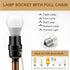 Switch,3 Pack E26 E27 (1/8 Phenolic Medium Base Light Socket with Pull Chain TWDRTDD Black Period Style Edison Retro
