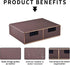 PU Leather Stackable Drawer Organizer - Handmade Storage Box with 2 Compartments for Tea Bags, Jewelry, Stationery