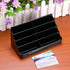 Hipiwe 2 Pack Business Card Holder for Desk, 8 Pocket Acrylic Display Stand, Office Desktop Name Card Organizer (Black)