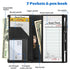 Qindaiwen 5x9" Server Book for Waitress, PU Leather Waiter Books, Restaurant Guest Check Organizer and Zipper High