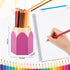 Henoyso 10 Pieces Pencil Shaped Cups for Classroom Pencil Dispenser Bulk Cute Pen Holders Storage Desktop Colorful Makeup Brush Container for Classroom Home Office Supplies, 5 Colors by Henoyso
