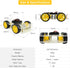 4WD 4 (4WD Robot Car Chassis Kit with TT Motor, Battery Box, Acrylic Chassis and Wheels for Robotics Projects, Smart