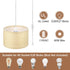 2 Pack 15Ft E26/E27 Bulb PATIKIL Plug in Pendant Light, Rope Cord Hanging Lamp Fixture with ON/Off Switch, Linen Fabric