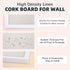 OWLKELA 12"x16" Bulletin Board with Linen, White Wood Style Frame, Ideal for School, Home & Office with 10 Pushpins