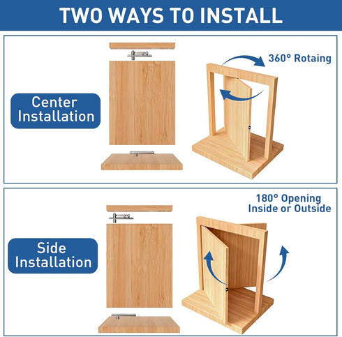 360 TamBee Door Pivot Hinges Heavy Duty Hinges for Wood Doors Degree Shaft Stainless Steel Pivot Hinge System