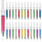 MultiColor Macaron Syringe Pens, Writes in Black Ink, Party Favors, Office Supplies (12 Color, 24 Pieces)