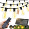 FUANXIEI Solar Lights Outdoor Waterproof: ST38 33FT 10M Shatterproof Bulbs Patio Lights -