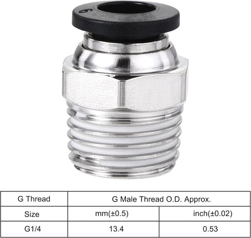 uxcell Pneumatic 6mm OD PU Air Hose Tubing Kit, 5 Meters Blue with 12 Pcs Black Push to Connect Fittings