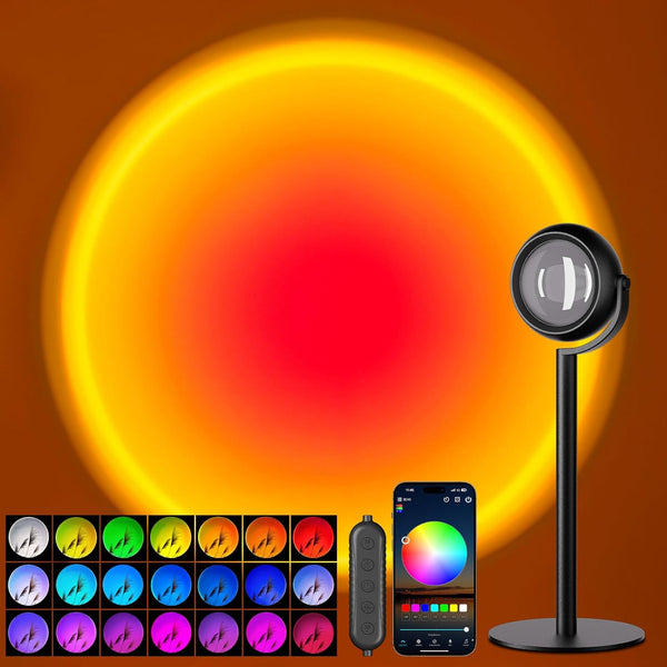 Neroupe Upgraded Sunset Lamp Projector with APP Control, Endless Color Changing Led