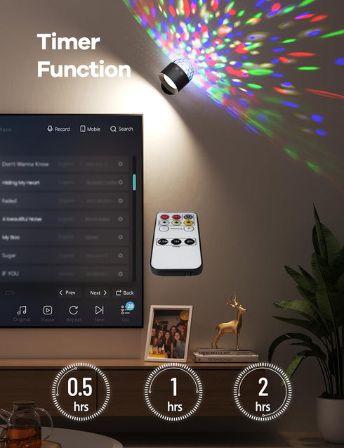 Joyzy Dynamic Wall Light Battery Operated Two-Headed Wall Lighting for Bedroom, Remote and Touch Control Wall Mounted