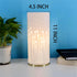 4.5 4.5 9.75 Inch Small Modern Ceramics Bedside Table Lamp, x x White Firework Style Nightstand Lamps, Side Table Lamps