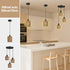 1 Pack, Bulb BoostArea Rattan Pendant Lights Kitchen Island, Farmhouse Chandelier with Handwoven Wicker Shade