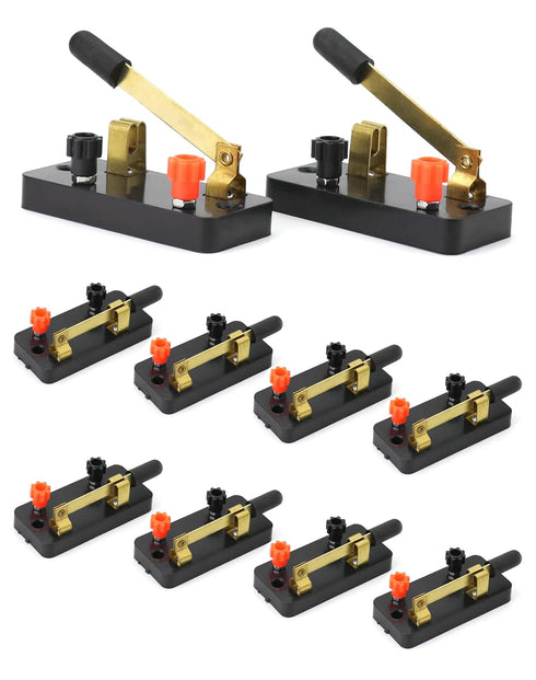 QWORK Educational Single Pole Cutter Switch, 10 Pack for Making and Breaking Electrical Connection Circuit