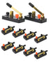 QWORK Educational Single Pole Cutter Switch, 10 Pack for Making and Breaking Electrical Connection Circuit