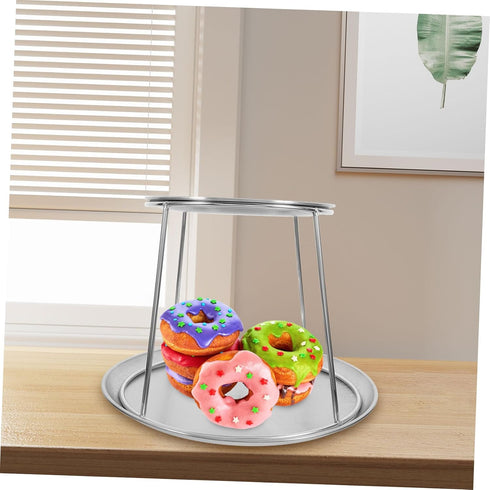 Double-Layer Stainless Steel Seafood Display Tray Reusable Serving Plate for Parties Buffet and Weddings for Oysters