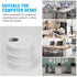 1-3/8" White Desk Grommet, JTemgle Plastic Cable Hole Cover for Computer Table Cord Wire Organizer (2 Pieces)