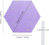 8 Pcs Thick Hexagon Felt Board Tiles Self-Adhesive Pin Board Felt Bulletin Board Tiles Bulletin Memo Board with Multi-Color Push Pins for Home Office Classroom Wall School Decor,Purple
