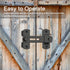 2PCS 180 Degree Flip Barn Door Lock, Sliding Barn Door Latches, Gate Latch for Barn, Sliding, Pet, Garage, Bathroom,
