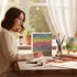 Xaajooio 180 Marker Organizer Holder for Markers, Art Supply Storage Rack with Adjustable Dividers, Desktop Pen Holder