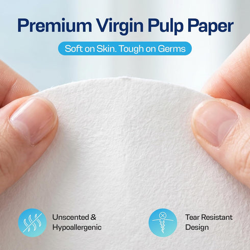 Pack 100 Count (10 10-Packs) Rockland Guard Disposable Toilet Seat Covers - Flushable Paper Travel - Resealable