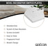 Questech Decor Double Rocker Light Switch Cover, 2-Gang Electrical Wall Plate, Decorative Bevel Edge, Bright White