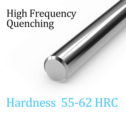 Linear Motion Rods, FEYRINX 2PCS 8mm x 350mm Case Hardened Chrome Linear Rail Shaft for 3D Printer, DIY, CNC