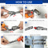 Stainless Steel Hose Clamp Assortment Kit, 13FT Metal Strap + 8 Stronger Fasteners for Duct Pipe Clamping