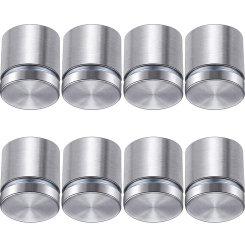 Pelopy 8 Pcs Sign Standoff Screws, Stainless Steel Wall Standoff Mounts for Glass Acrylic Nail (1 x 1 Inch)