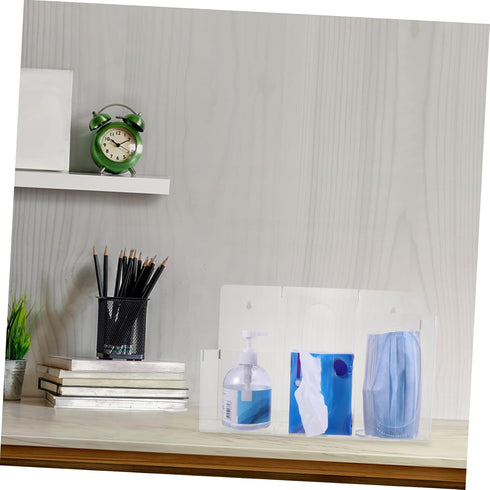 1pc Garneck Acrylic Storage Box Wipe Holder for Bathroom Tissue Box Punch Tissue Holder Hand Towel Storage Wall