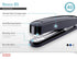 Novus B5 Executive Stapler, 40 Sheet Capacity, German Engineered, Staple|Pin|Tack, Steel Drive, 25 Year Warranty (Black)