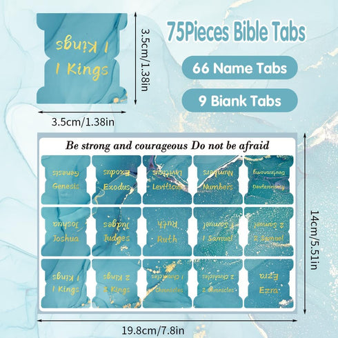 66 Holy Bible Tabs for Women and Men, Laminated Position Index Tabs, Large Print Easy-to-Read Bible Markers, Study