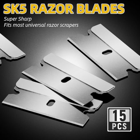 DIYSELF Razor Blade Scraper, Glass Scraper with Extra Blades for Kitchen Cleaning and Precision