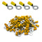 ANGSTROM 1/4" Insulated Bolt Ring Terminals, Electrical Crimp Connectors, 100pcs (12-10ga Yellow)