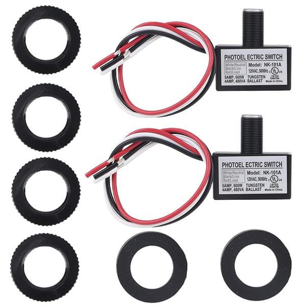 BTFO 2pcs 105V-130V AC Photocell Light Sensor, Dusk to Dawn Eye Daylight Control