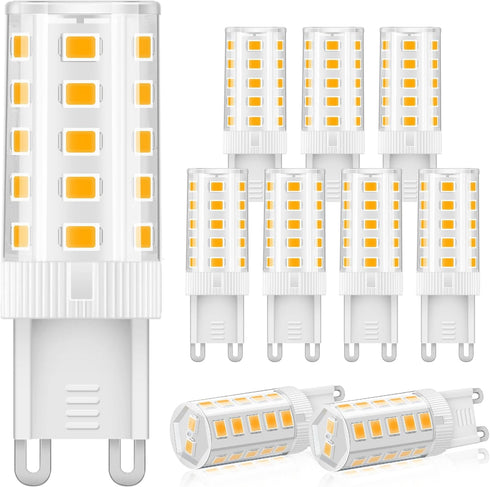 G9 LED Bulb Warm White 3W 3000K Non-Dimmable 30 Watt T4 Halogen Equivalent 120V No-Flicker Chandelier Lighting 400LM
