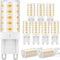 G9 LED Bulb Warm White 3W 3000K Non-Dimmable 30 Watt T4 Halogen Equivalent 120V No-Flicker Chandelier Lighting 400LM