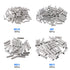 Glarks 220Pcs Non-Insulated Butt Connectors Assortment Kit, 22-16/16-14/14-12/12-10 AWG Gauge for Electrical Splice